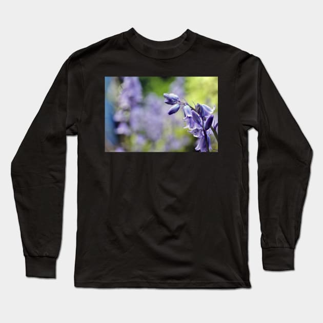 Bluebells in my garden Long Sleeve T-Shirt by gracethescene